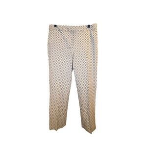 Dana Buchman Womens Tan Black Geometric Print Ankle Dress Pants Size 6 Slim Leg